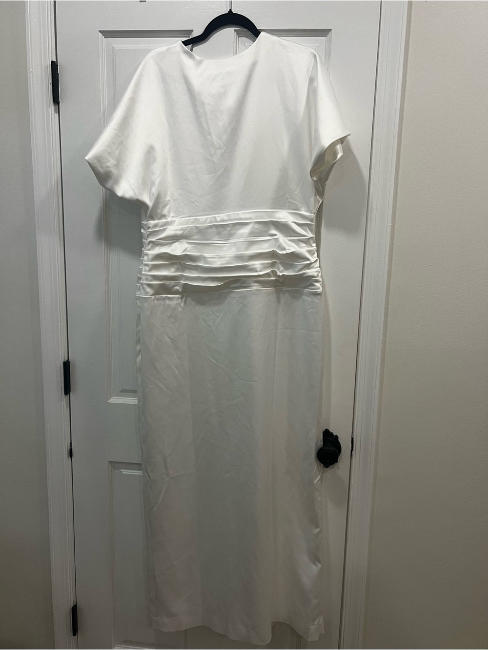 BHLDN Satin Dolman Sleeve Kimono Wedding Dress - Picture 5 of 6